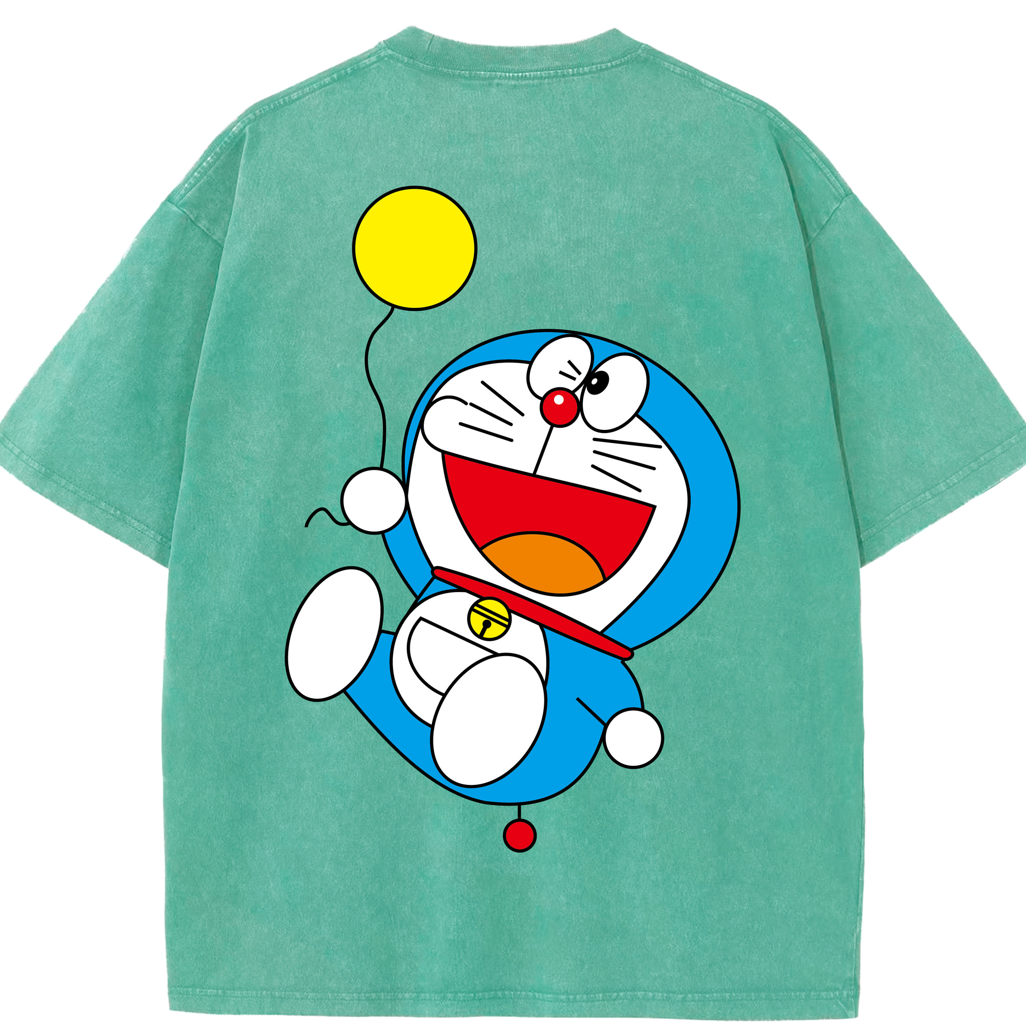 （画像用） ドラえもん Doraemon 綿100% ヴィンテージ風 半袖Tシャツ（背面プリント）